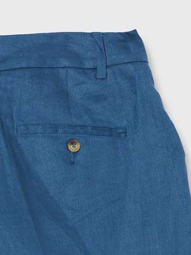Benetton 4AGHDF05W Pantaloni Donna Lino Vita Regular