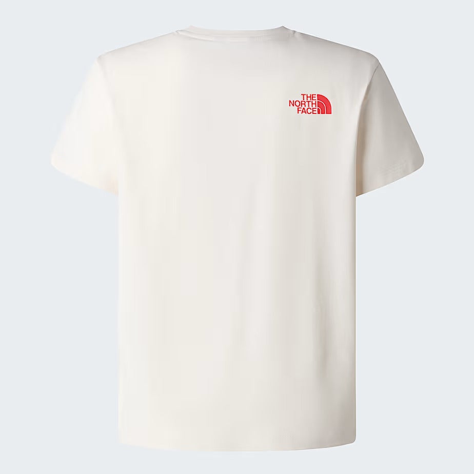 The North Face Brand Proud NF0A8G1Q T-Shirt Ragazza White Dune Cotone