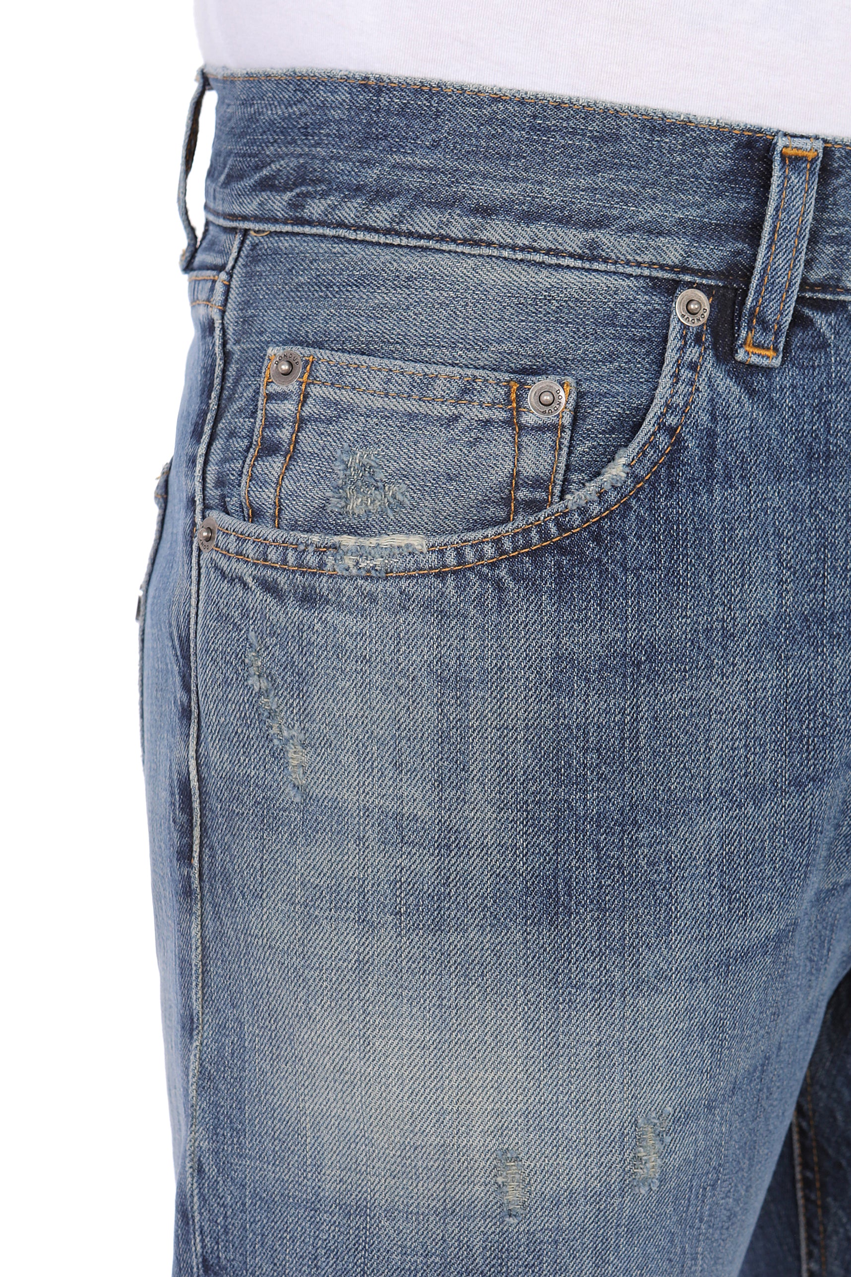 Dondup UP563 Jeans Uomo Icon Slim Blu Denim