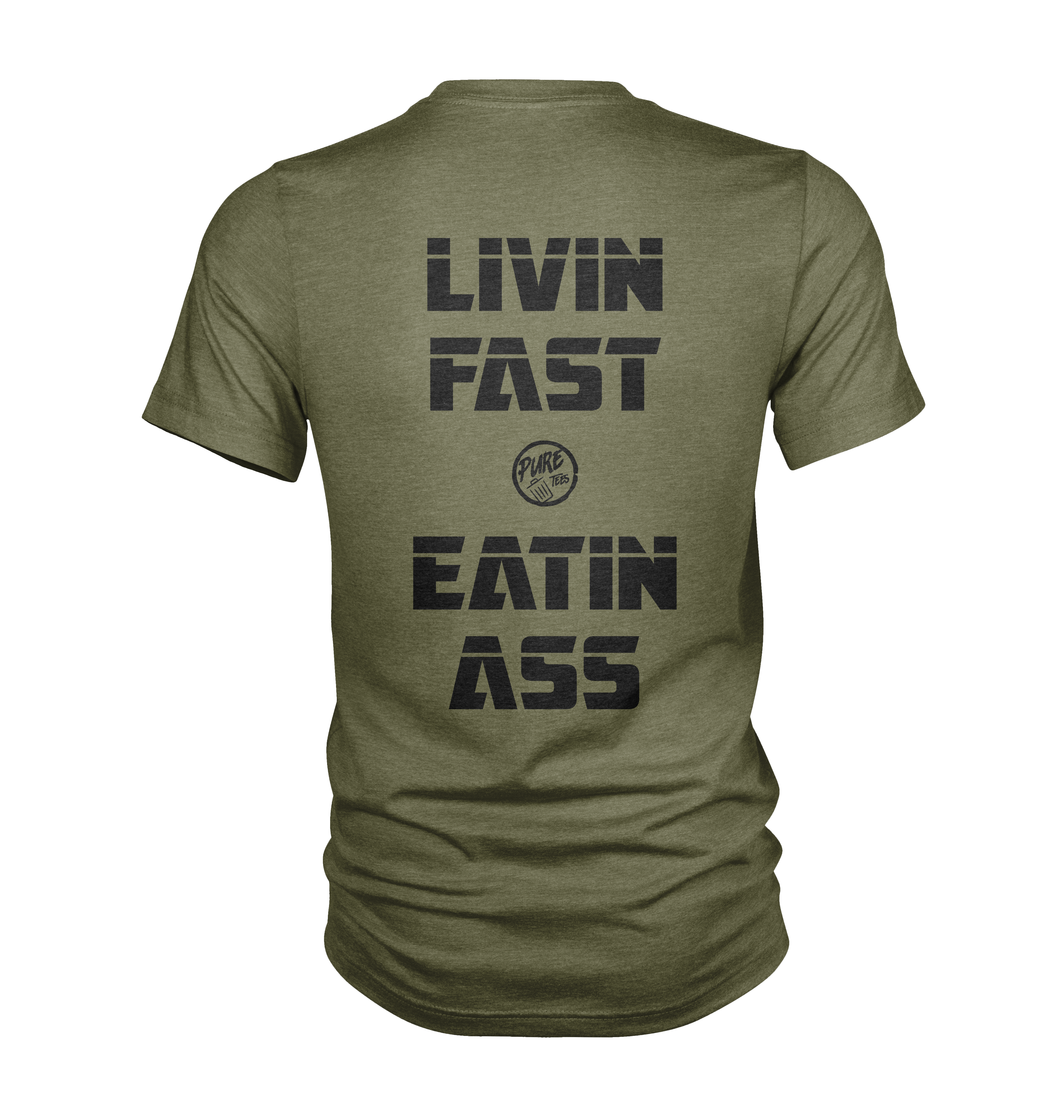 Pure Trash Mens T-Shirts Livin Fast Eatin Ass maglietta Berry