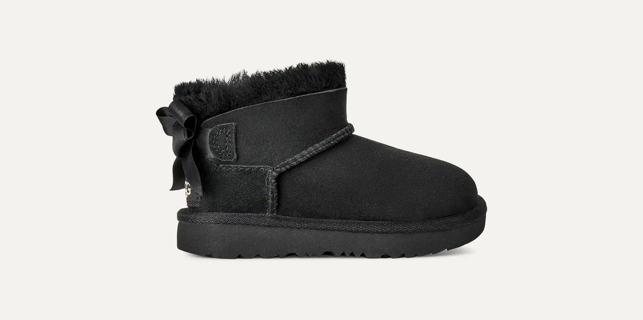 UGG Ultra Mini Bailey Bow 1185920T Scarponcino Bambina Nero