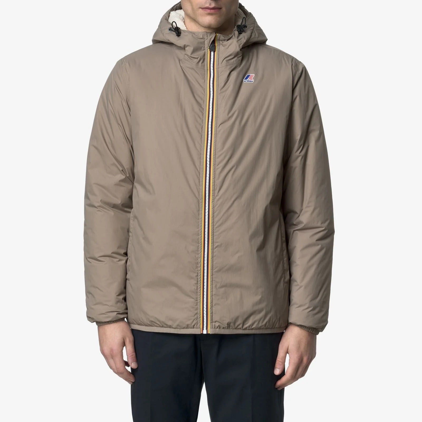 K-Way Le Vrai Claude giacca uomo beige taupe