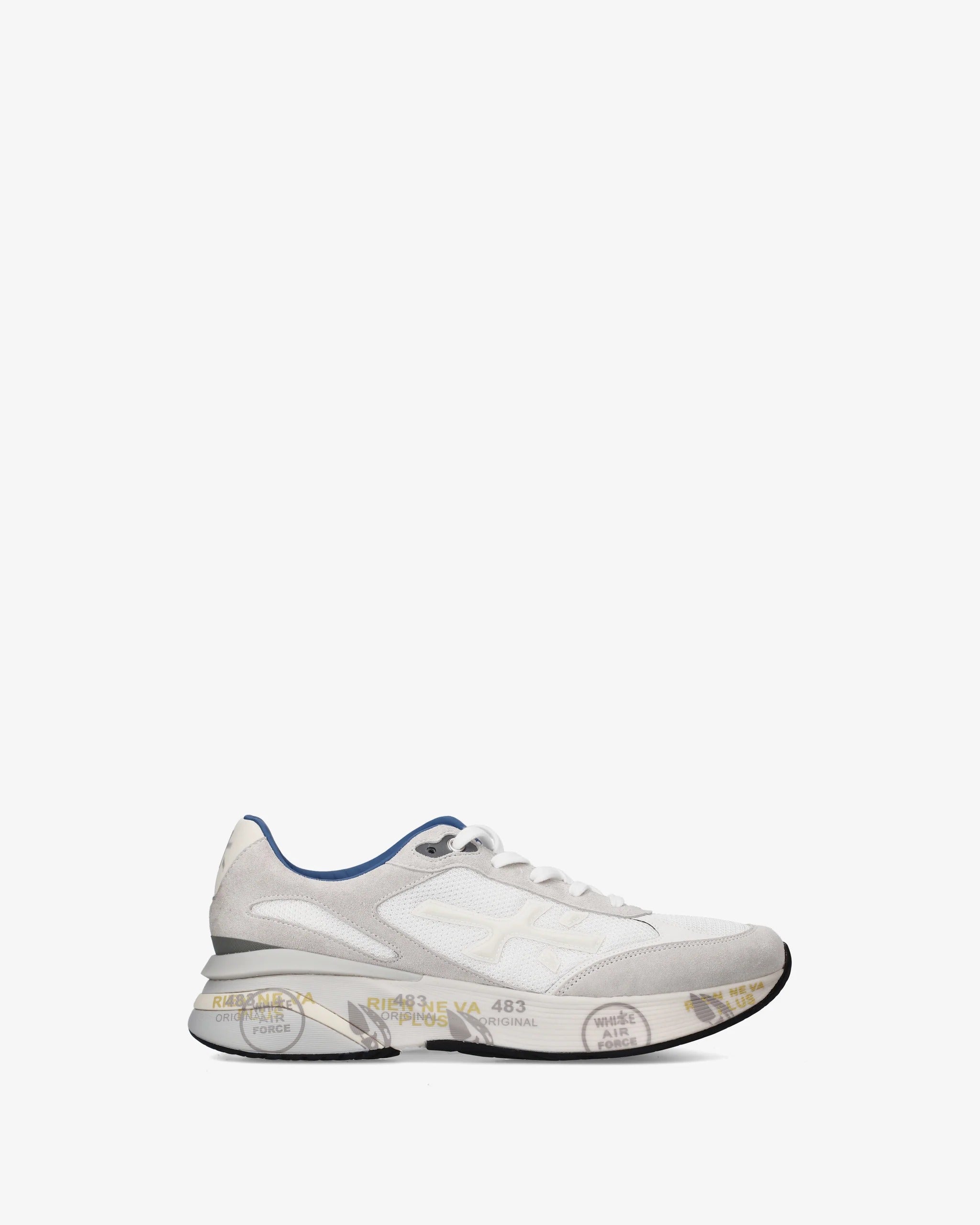 Premiata Moerun 8075 sneaker uomo bianco nylon suede