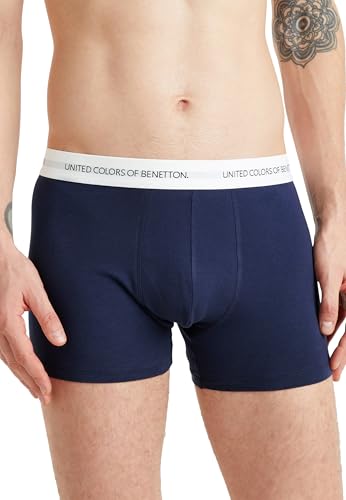 Benetton Boxer gamba 9 cm cotone organico jacquard