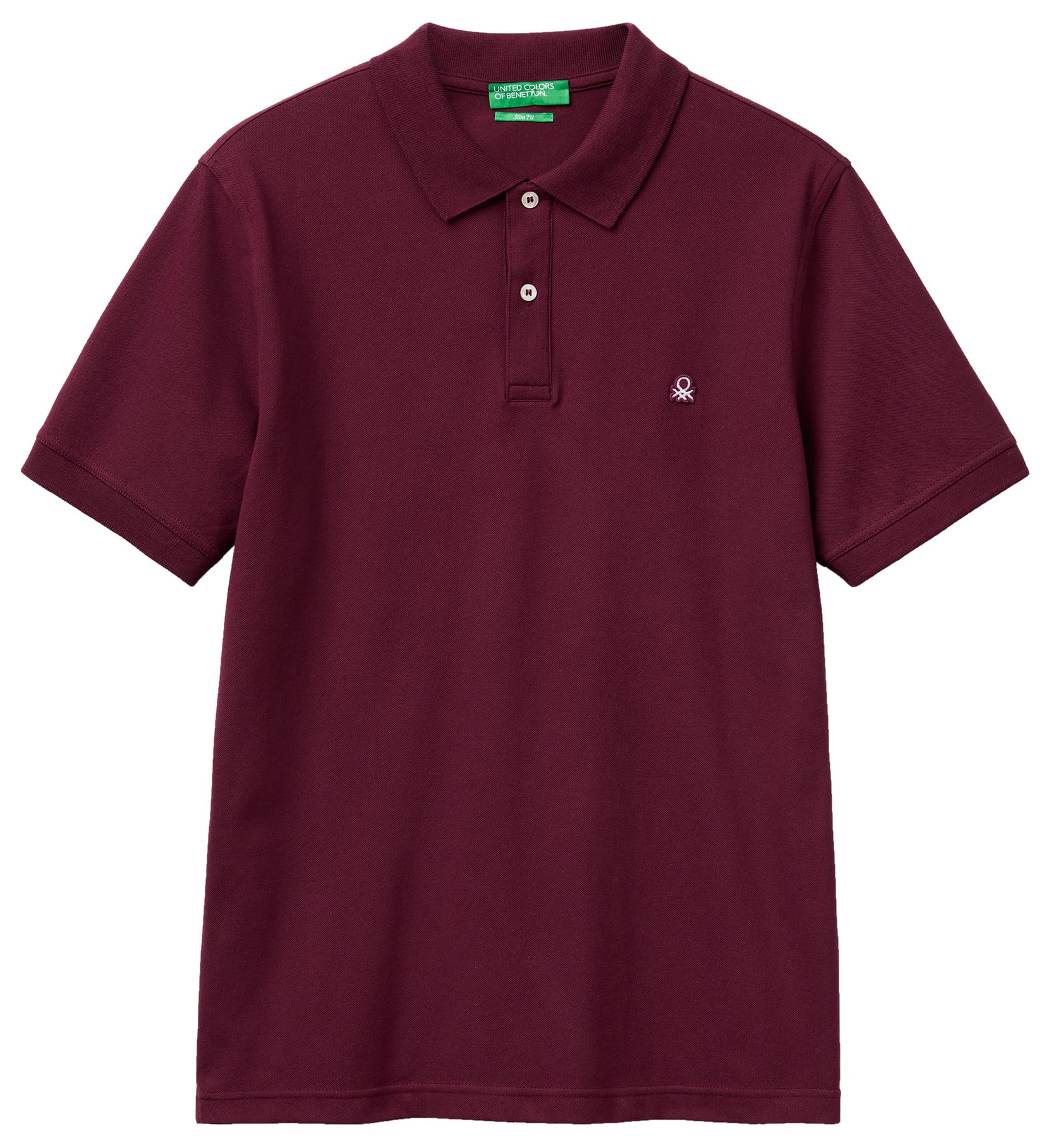 Benetton polo uomo rosso cotone logo manica corta taglia M