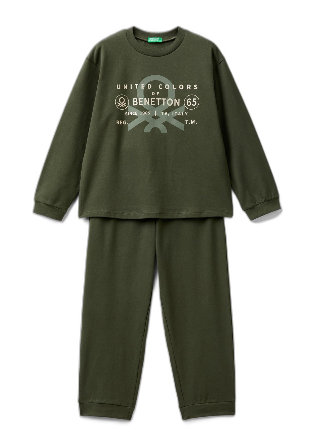 United Colors of Benetton 3dke0p073 Set Pigiama Bimbo Grigio 90