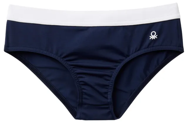 Benetton Slip Costume Mare Bambino Blu Notte 73c 2 Anni