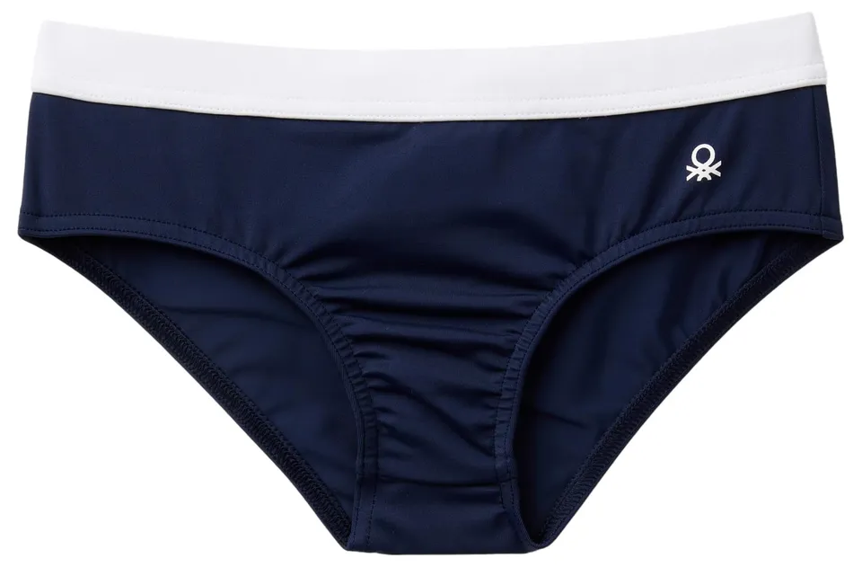 Benetton Slip Costume Mare Bambino Blu Notte 73c 2 Anni