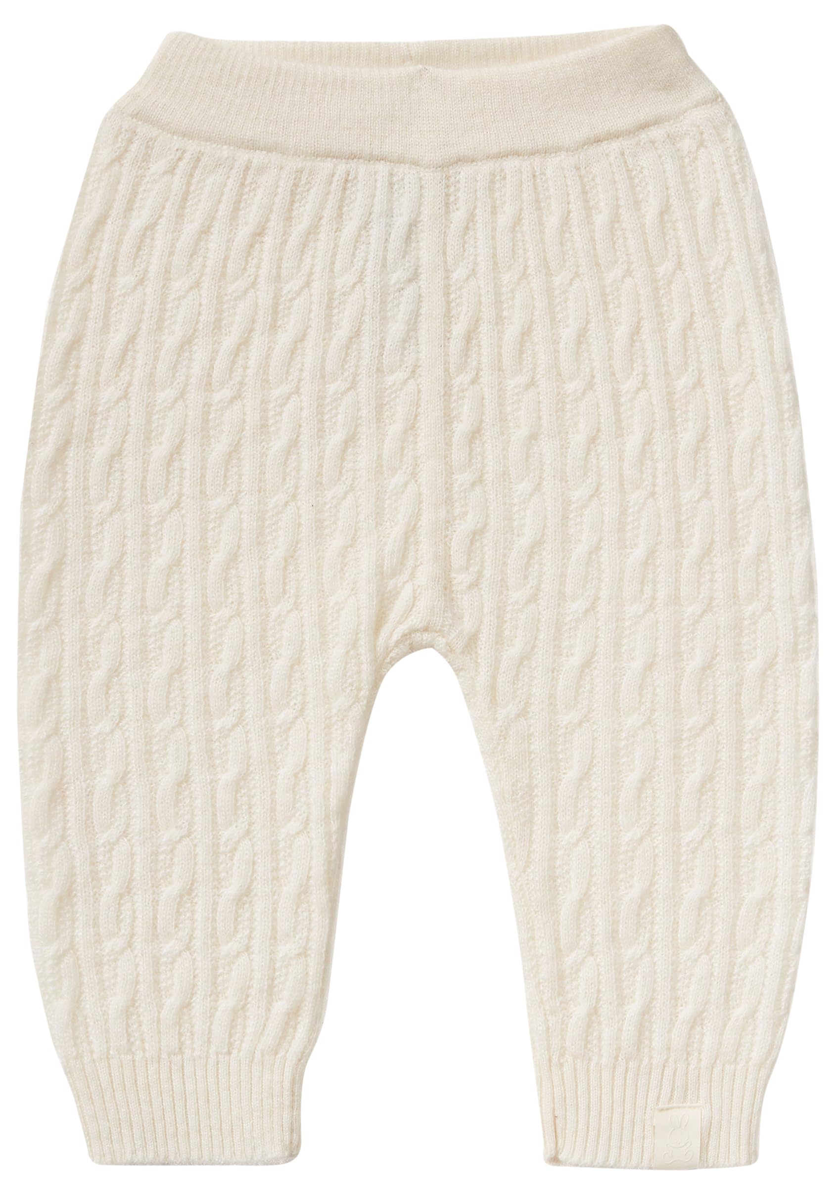 Benetton Pantaloni Bimbo Misto Lana Trecce Etichetta Coniglio