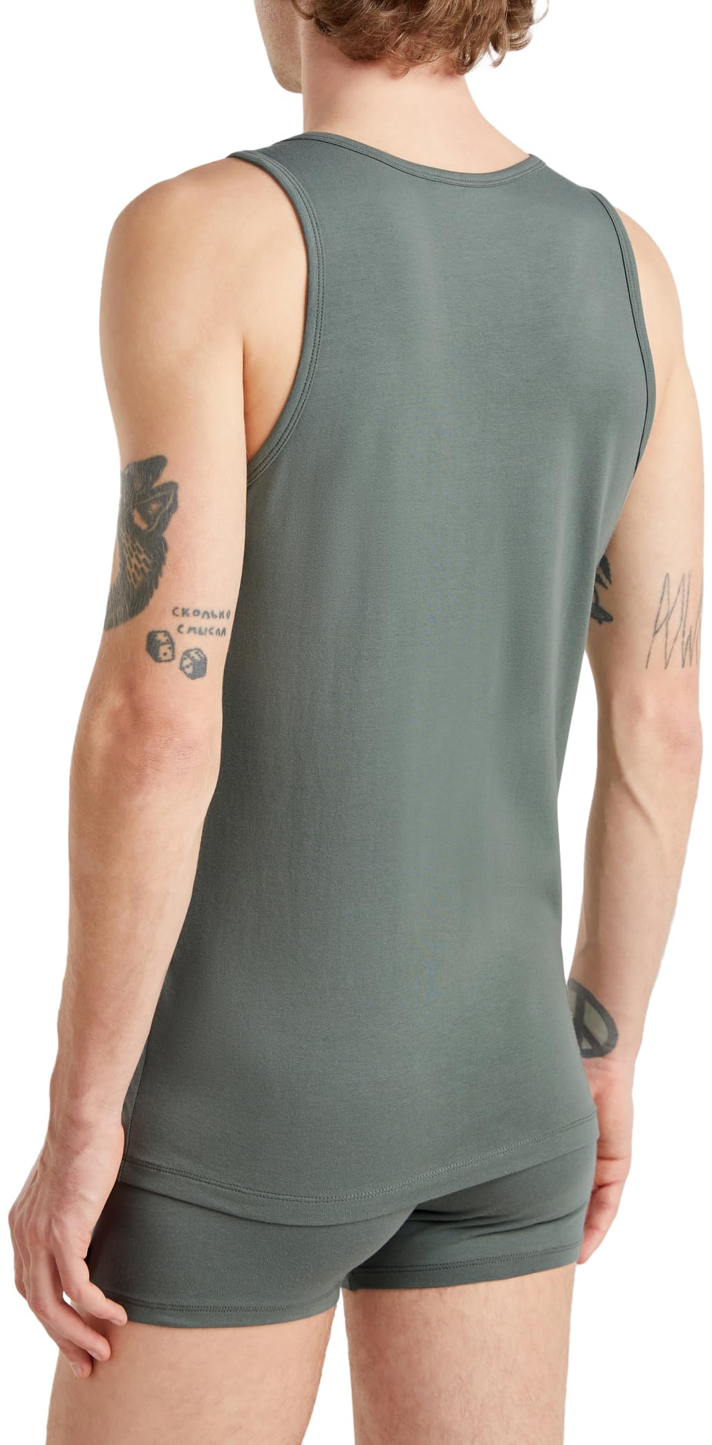 Benetton Canotta 3op82h257 Canottiera Uomo Verde