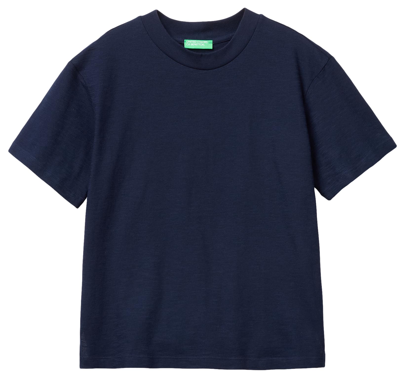 Benetton T-Shirt Donna Jersey Blu Taglia Blu