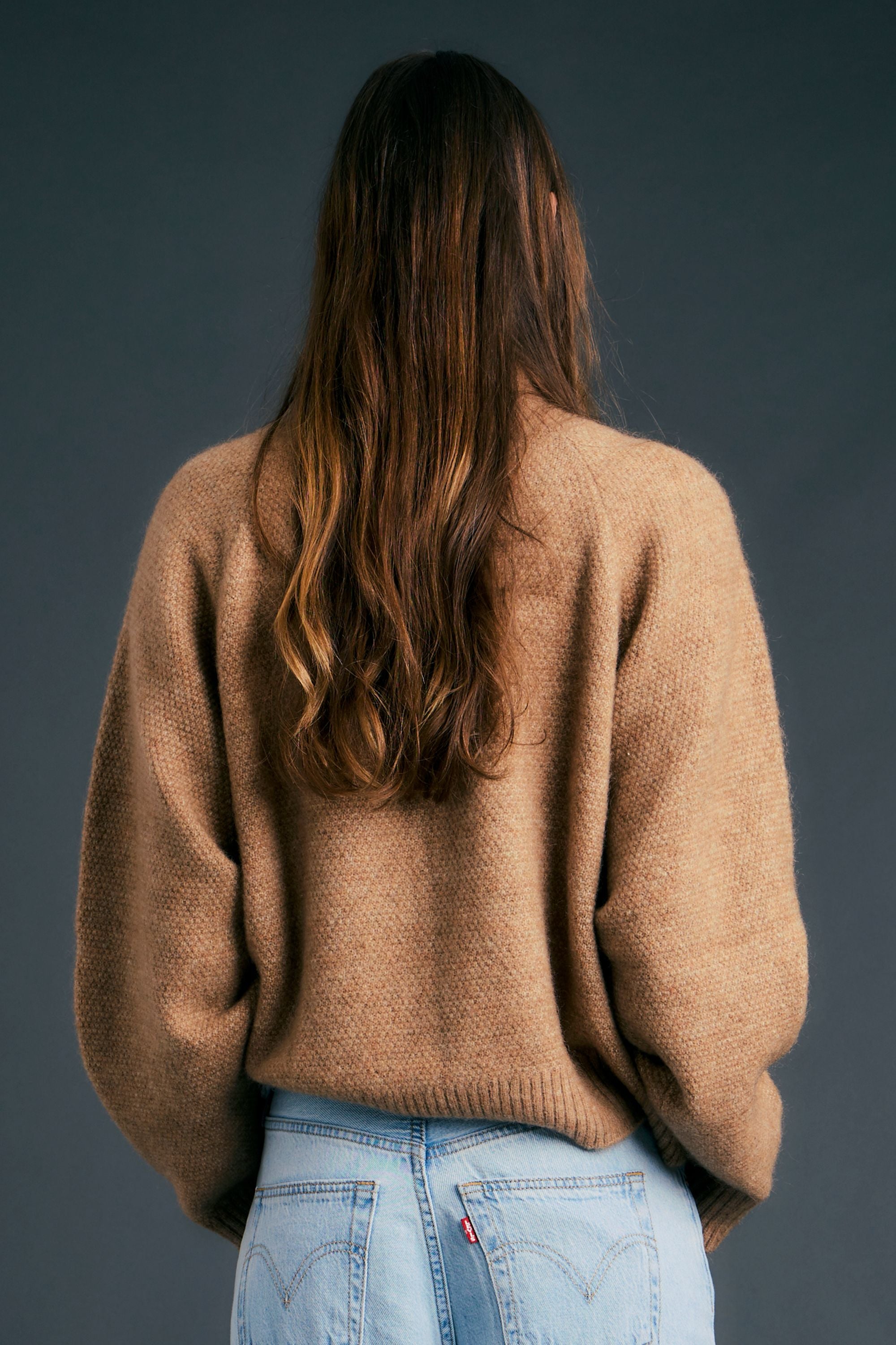 Karen Walker Nestle Bomber Camel maglia mohair