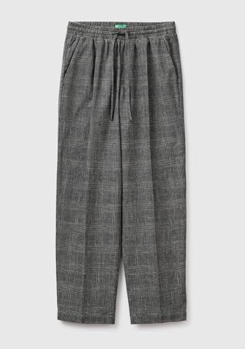 Benetton 4Z8EDF0B2 pantaloni donna principe di Galles