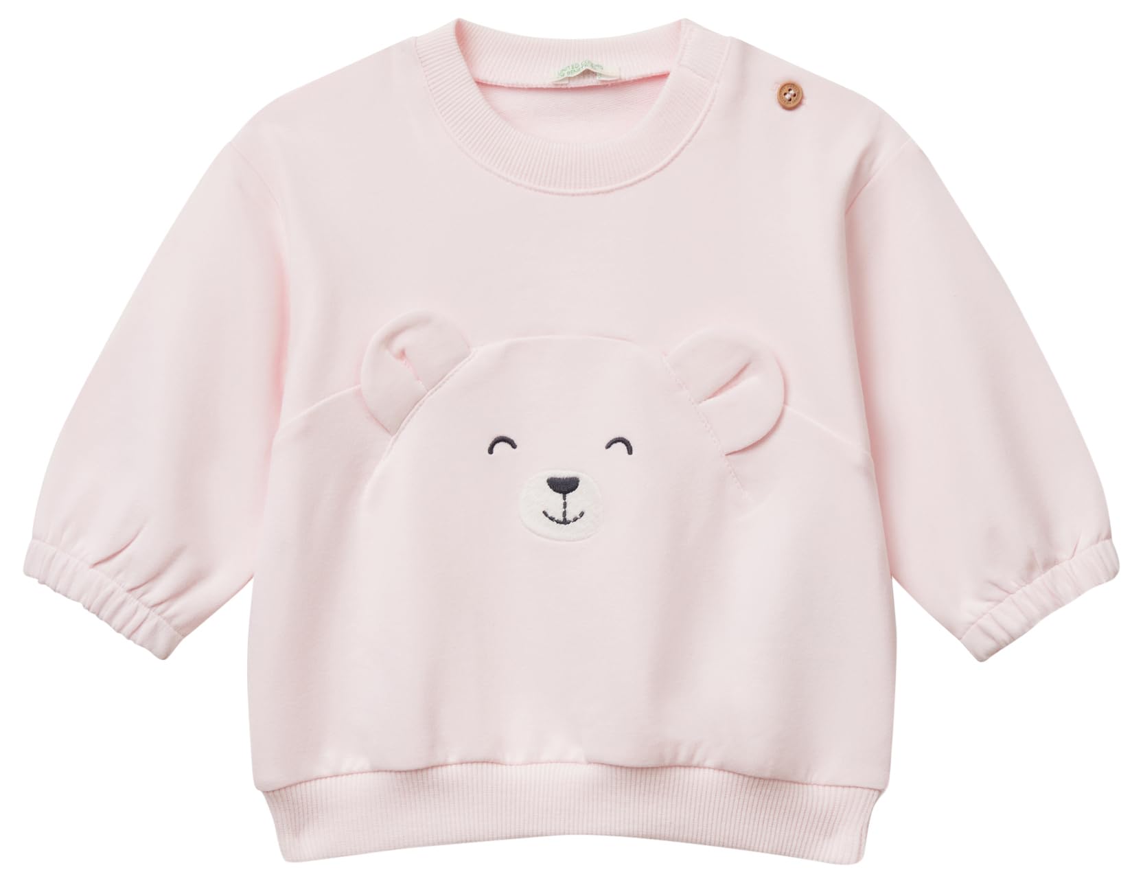 Benetton Felpa Bimba Cotone Organico Motivo Animali Taglia 62