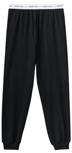 Benetton Pantalone Pigiama Donna lungo jersey con tasche