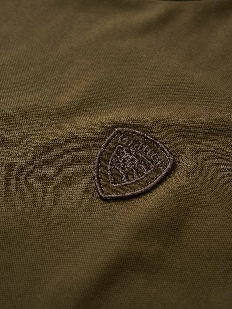 Blauer 26SBLUH02306 T-shirt Uomo Green Cotone