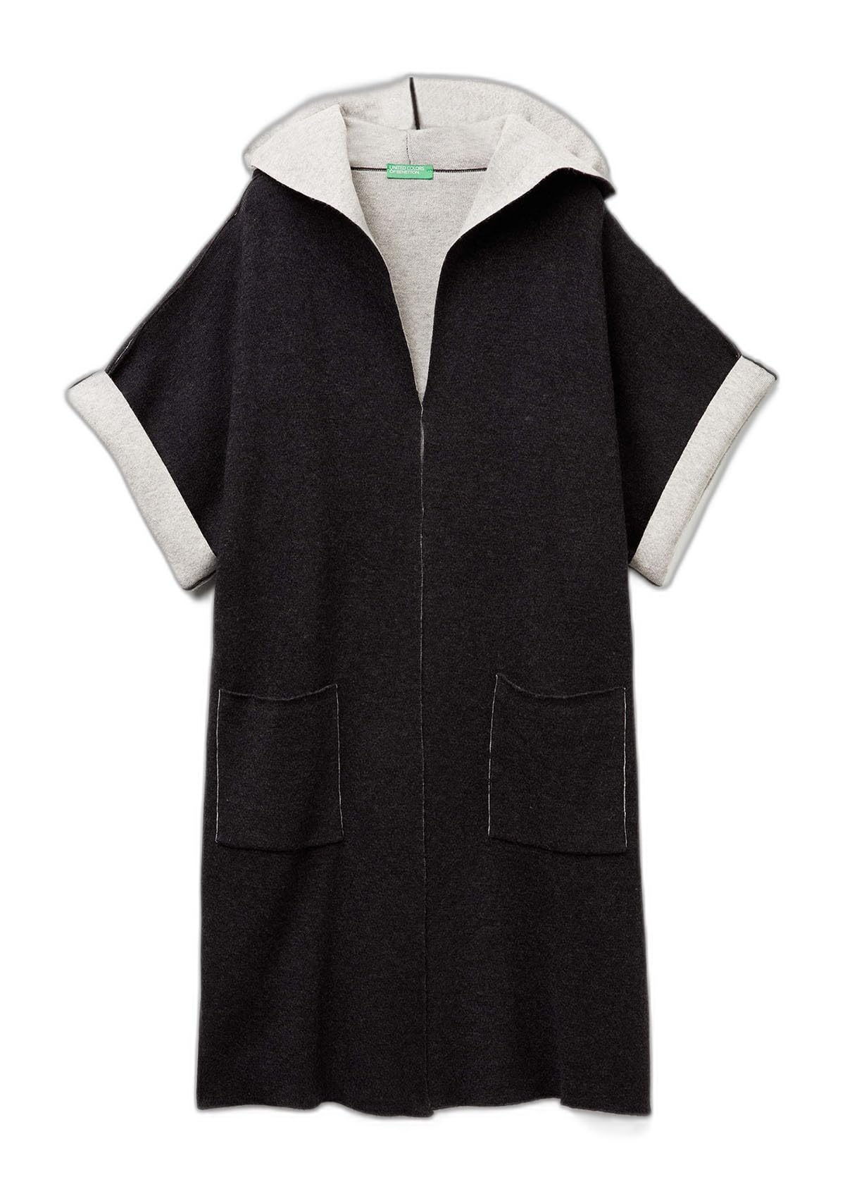 Benetton Gilet Unisex con Cappuccio Taglia M Reversibile