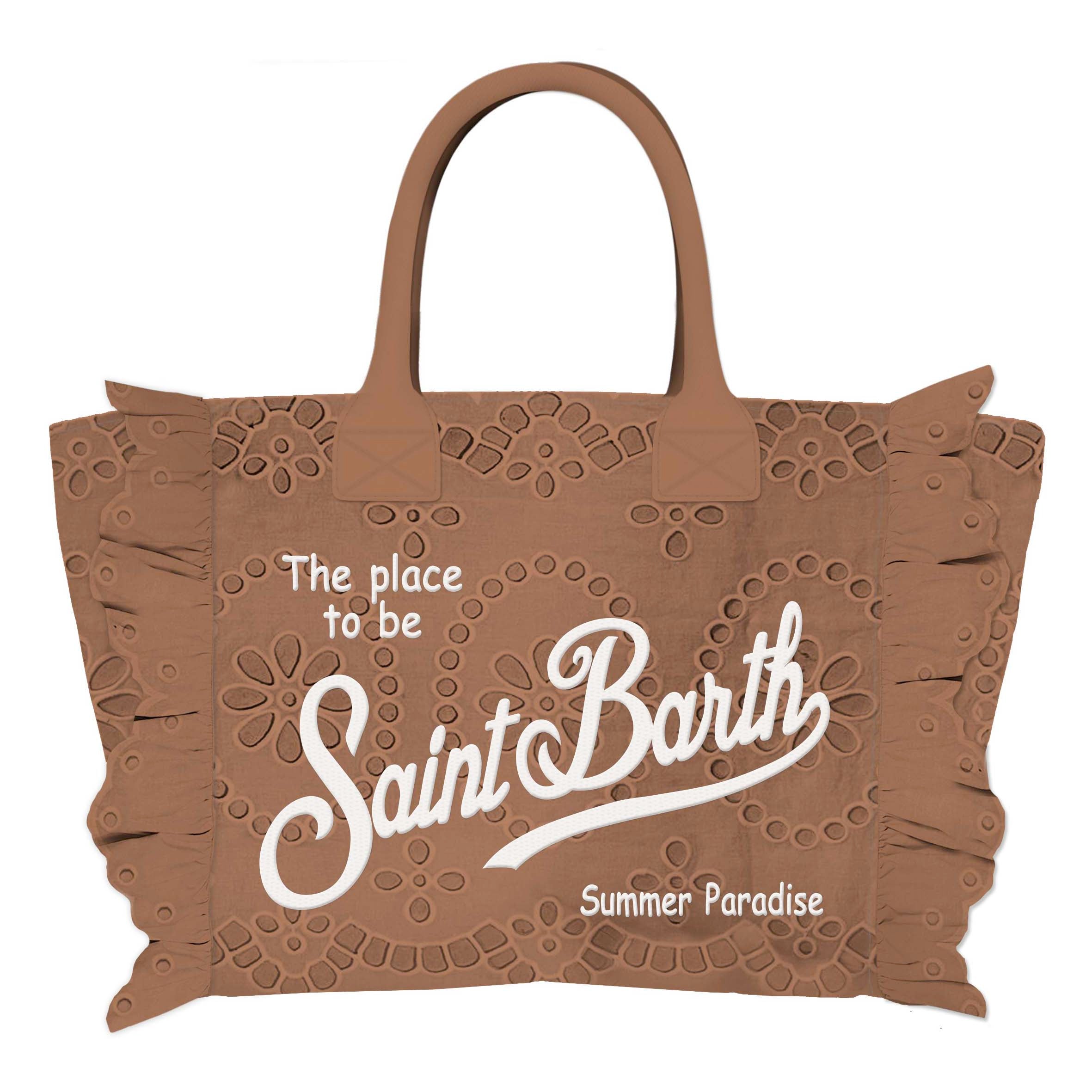 MC2 Saint Barth Colette Volant 09058L borsa marrone sangallo