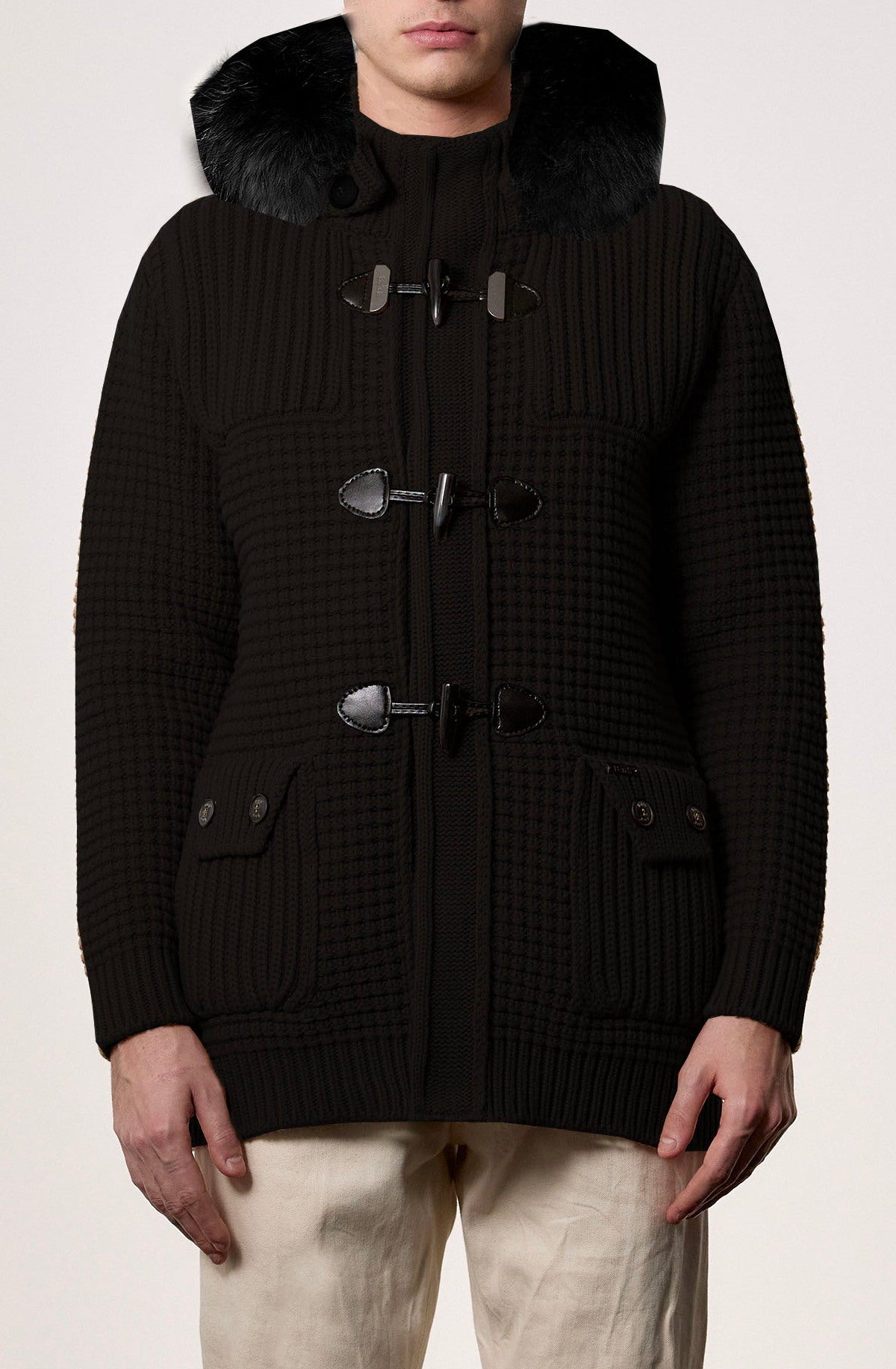 Bark 8001/C Giubbotto Uomo Nero misto lana murmasky