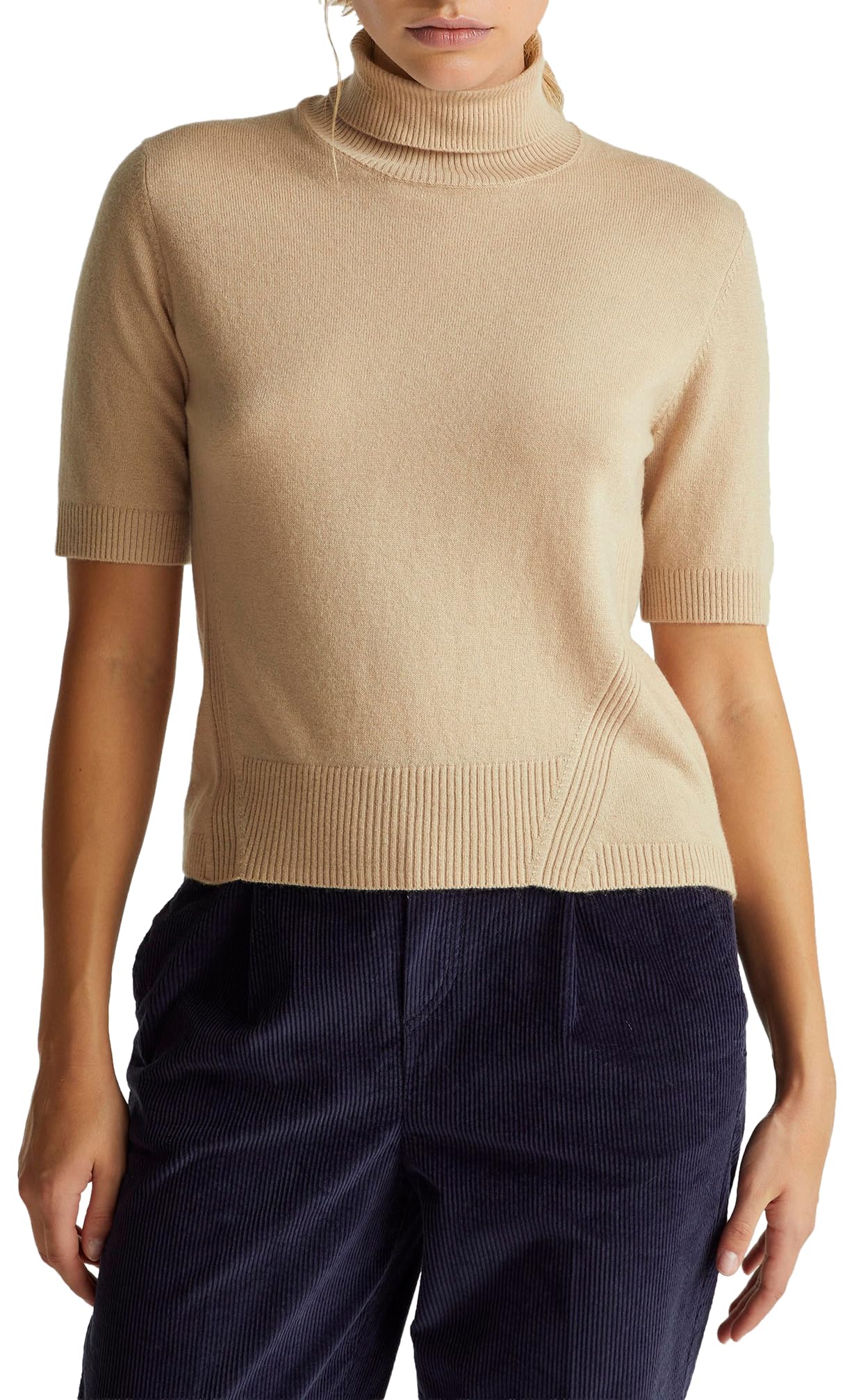 Benetton Intimo Canotta 109pdh01f gilet donna beige S alpaca