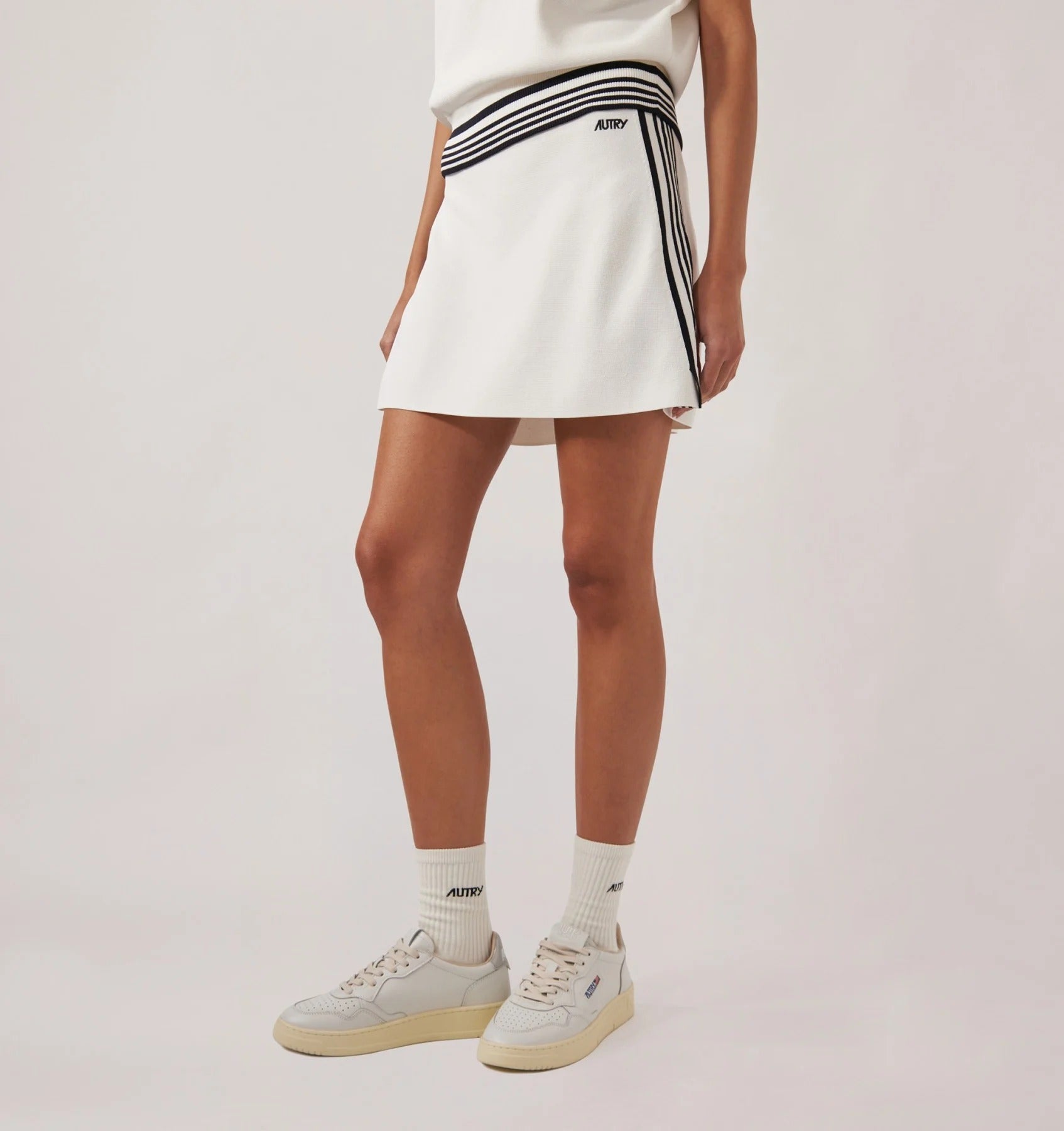 Autry Main SKPW031W Gonna Corta Donna White Viscosa
