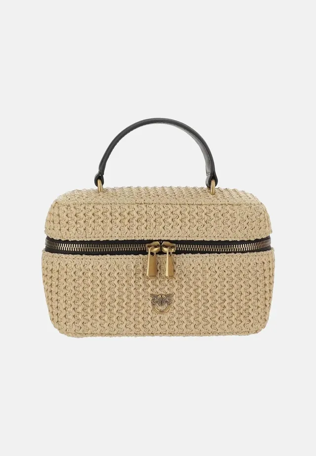 Pinko Vanity 106382 A391 beauty case beige raffia mini