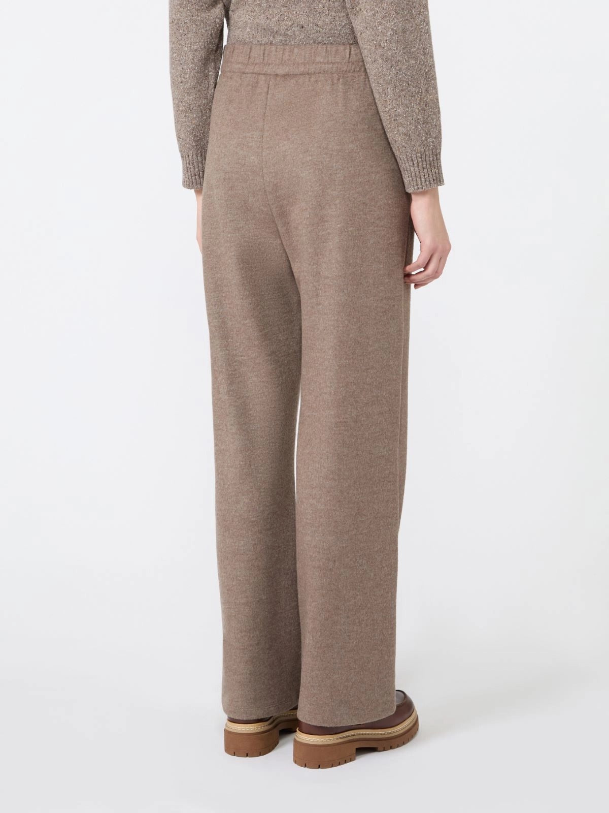 Weekend Max Mara Tenda Pantalone Marron Glacè Misto Lana
