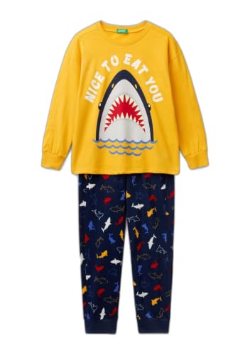 Benetton 3vr50p07j pigiama bambino taglia 90 cotone