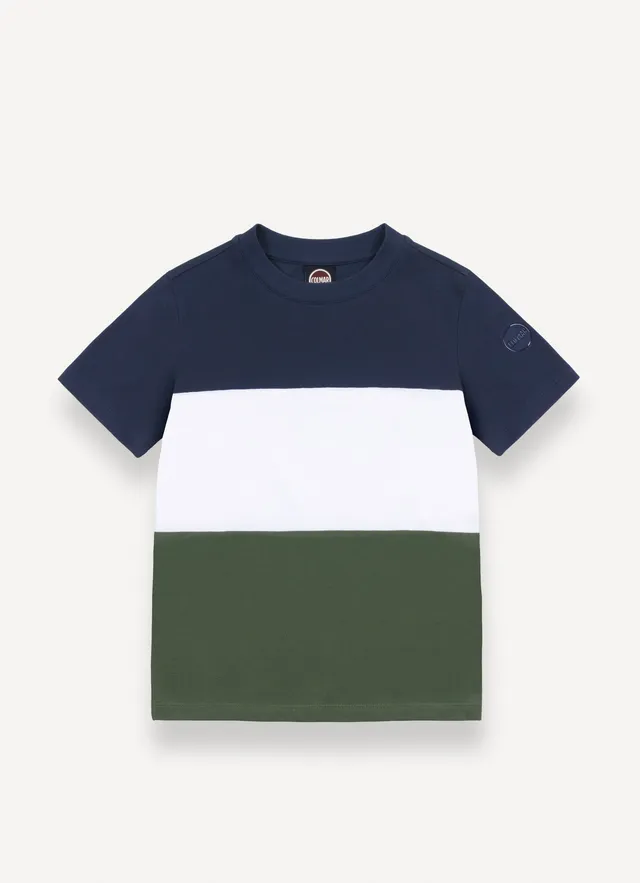 Colmar 3519 7XH T-Shirt Bambino Blu Navy Color Block