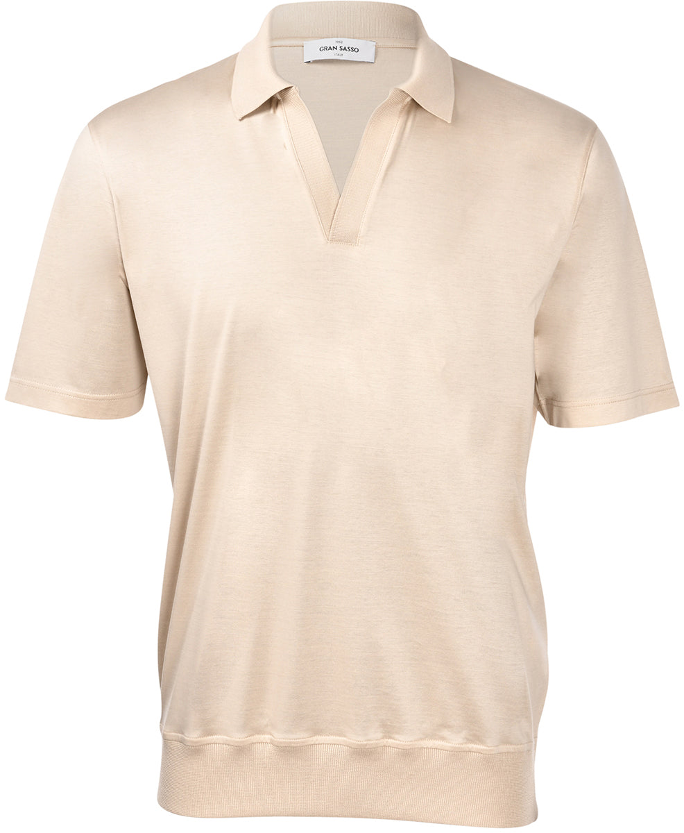 Gran Sasso 60189 74020 polo beige filo di Scozia