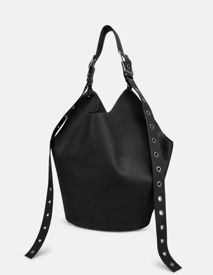 Dondup Big Hobo WB306 PL0658 borsa pelle nero vera pelle