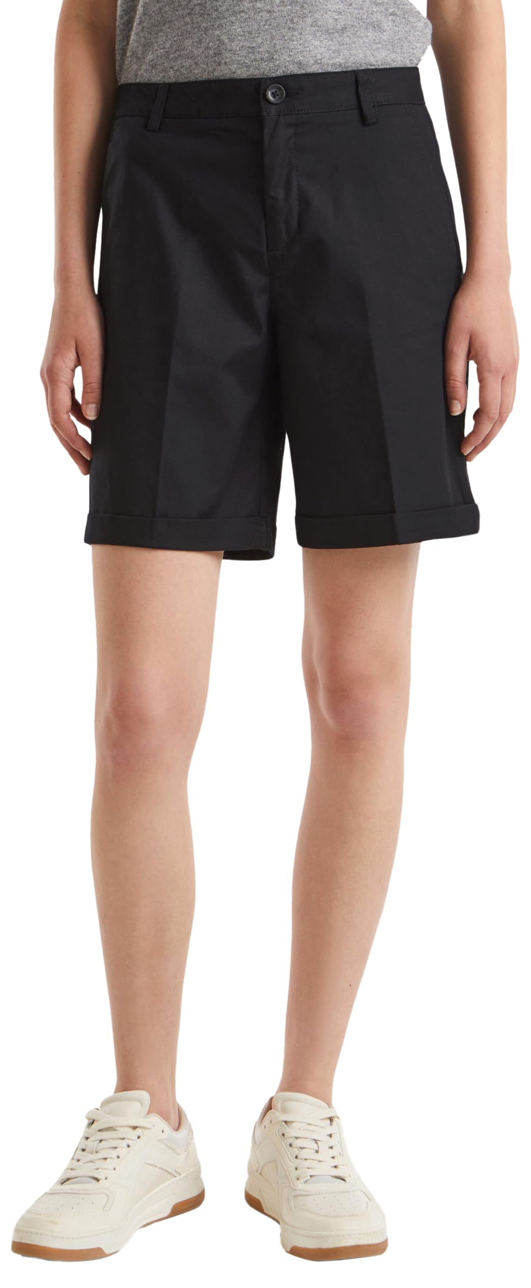 Benetton 4CV0592G5 Bermuda Donna Nero 42