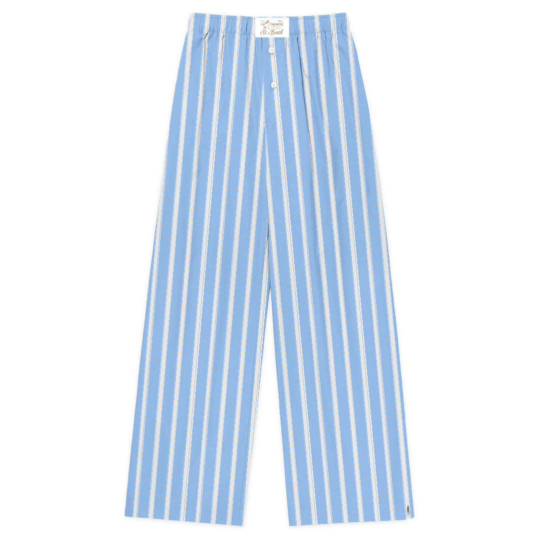 MC2 Saint Barth Doha pantalone donna azzurro righe