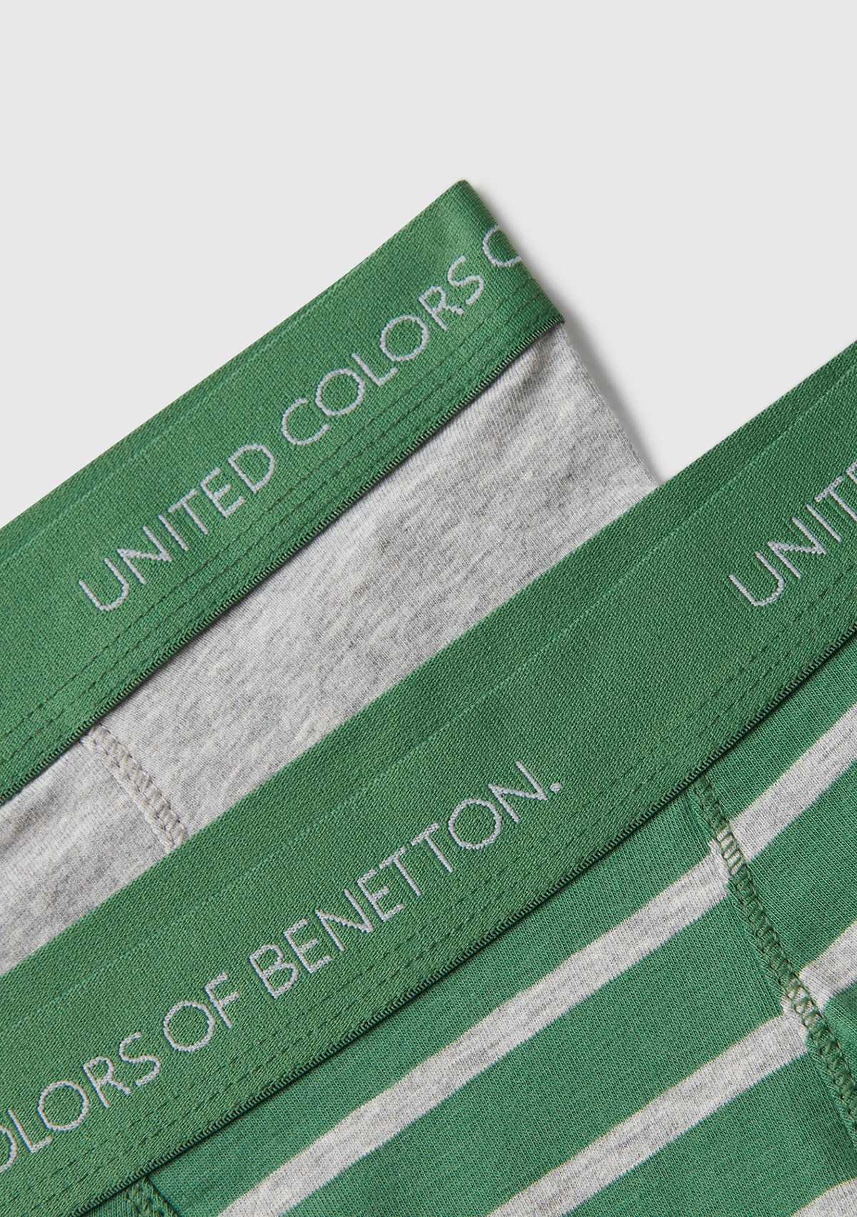 Benetton 3vps0x01j Set 2 Boxer bimbo verde cotone
