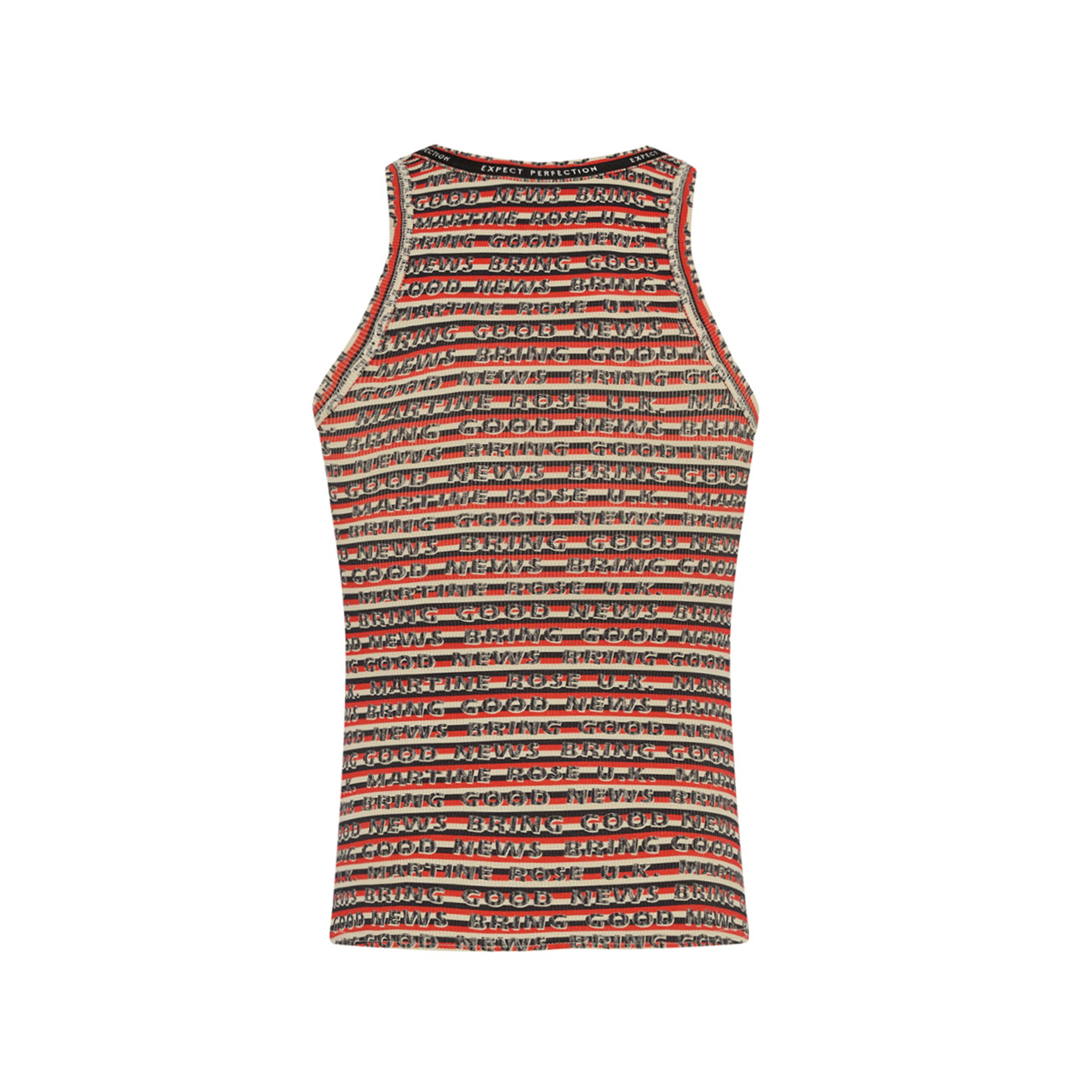 Martine Rose Vest canotta righe rosso grigio cotone