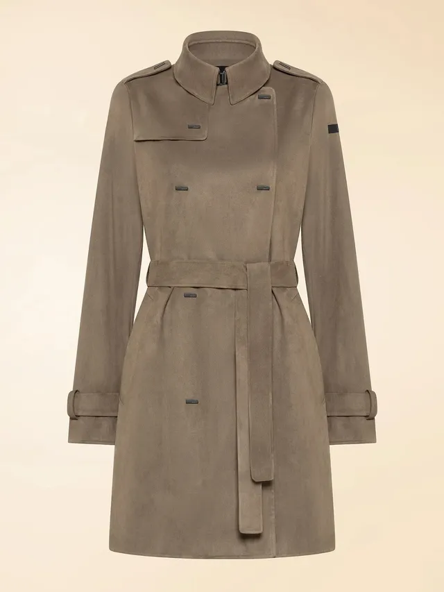 RRD Nabucco 26514 trench donna tobacco ecosuede