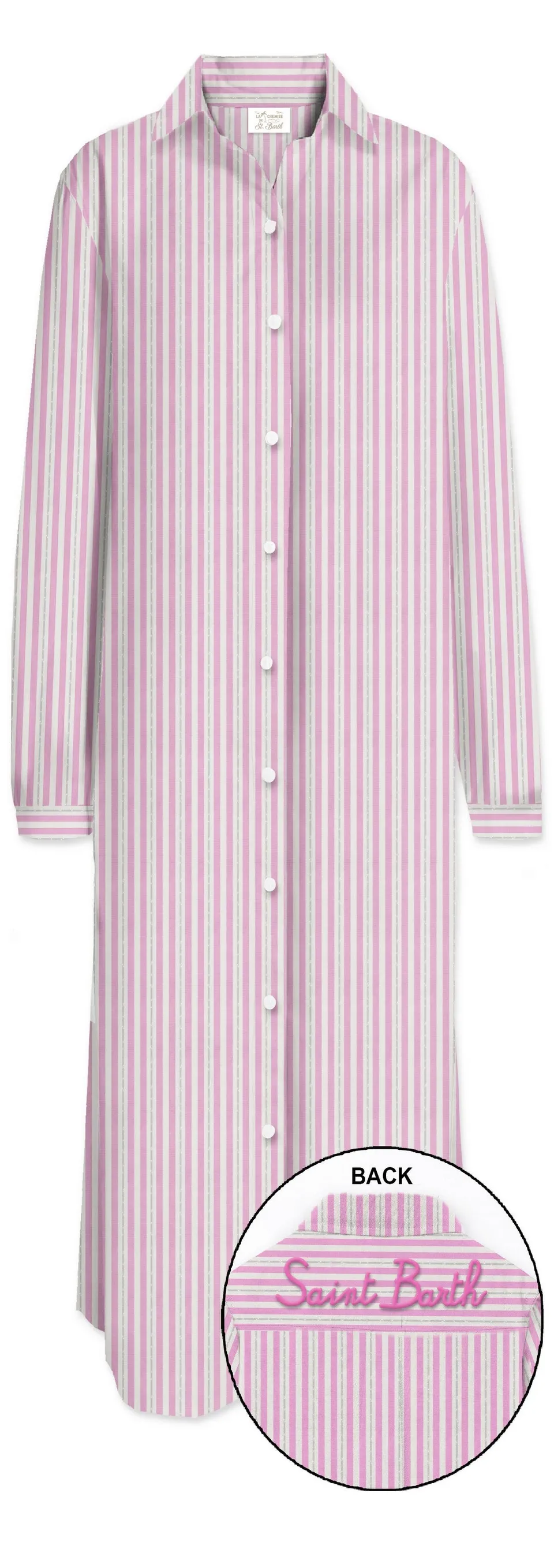 MC2 Saint Barth Adeline01065L abito Rosa righe cotone