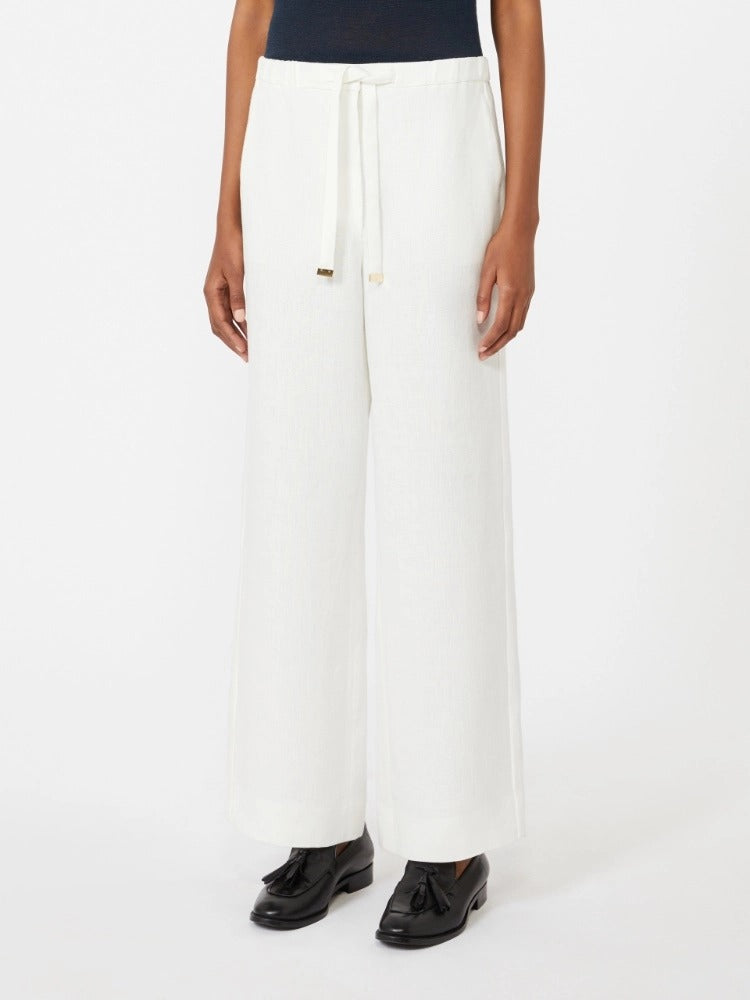 Max Mara Amedea SMMAMEDEA001 Pantalone Bianco Lino