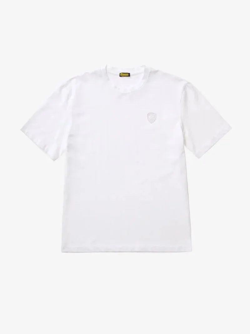 Blauer Athens 26SBLUH02306 t-shirt uomo bianco cotone