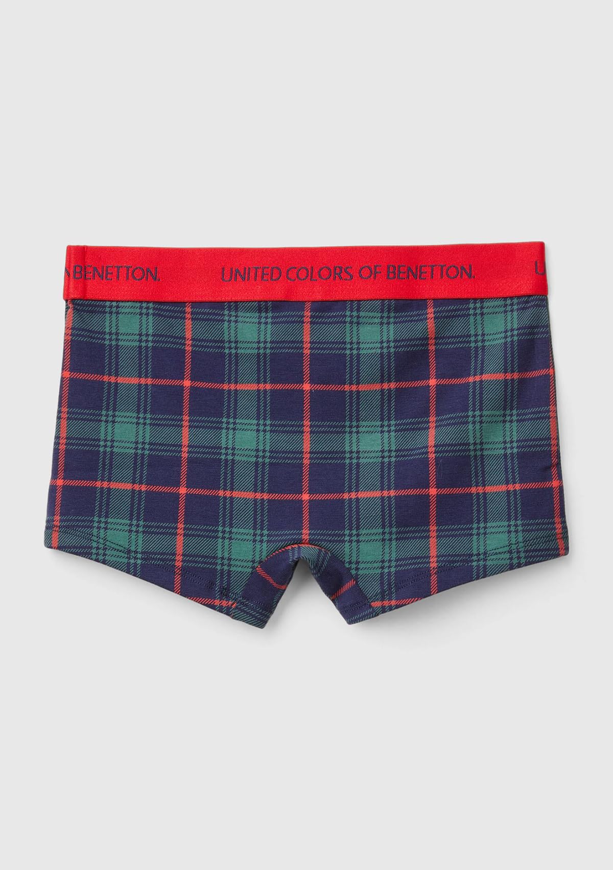 Benetton Boxer Corti Bambino 160 Cotone Blu Stampa Natale