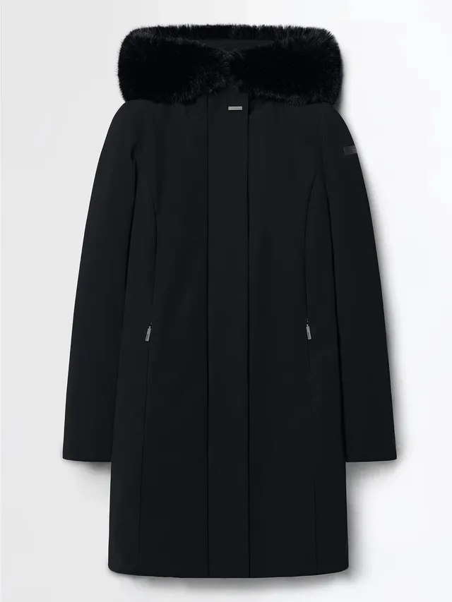 Rrd Surflex Winter Long Fur W26502F giacca donna Black piuma