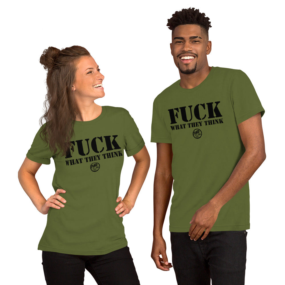 Pure Trash Mens T-Shirts Fuck What They Think maglietta Olive