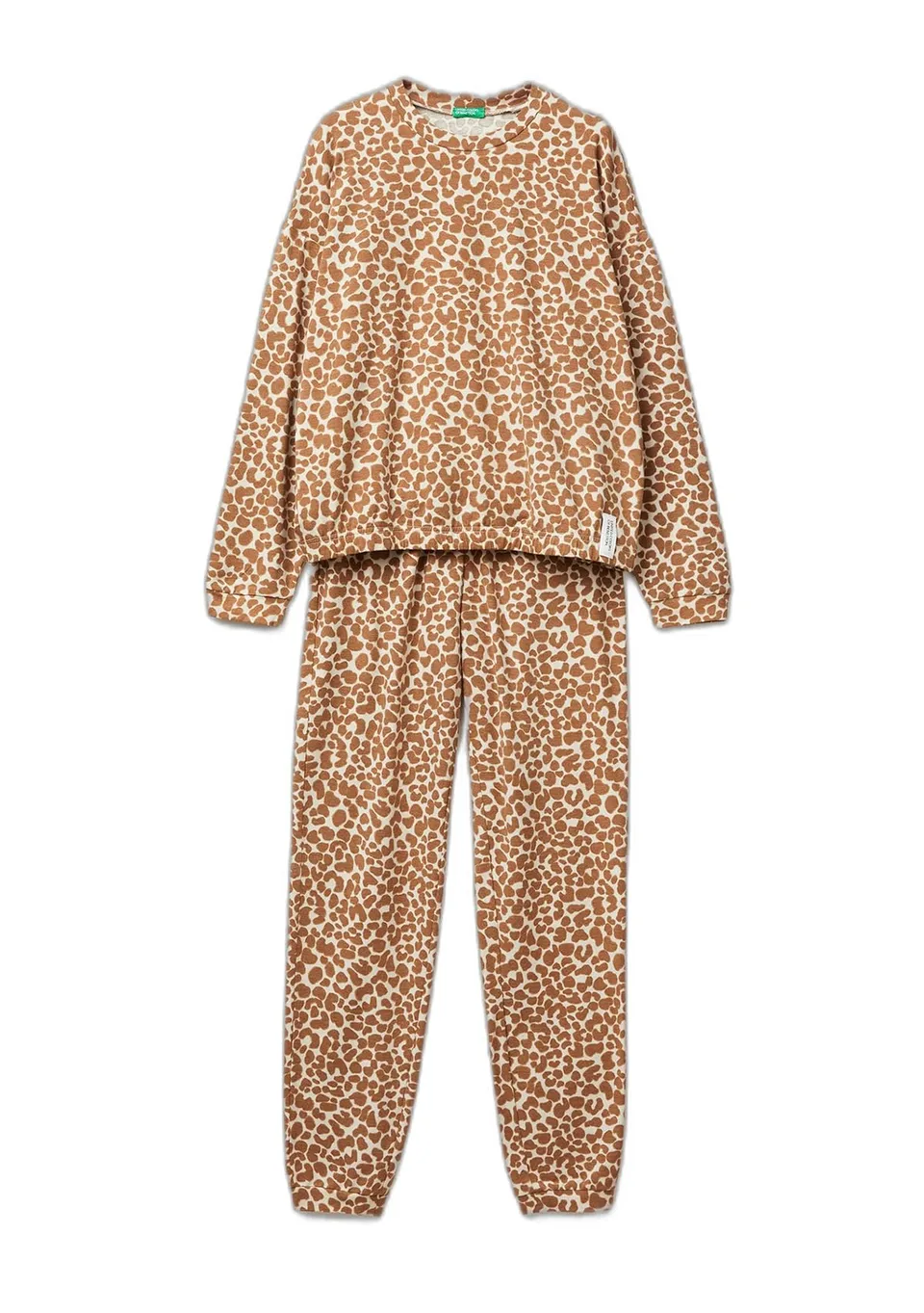 Benetton 32qh3p04e Set Pigiama Donna Maglia+Pantalone