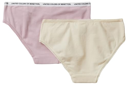 Benetton Set 2 Slip Bambina 3 Anni Elastico Logo