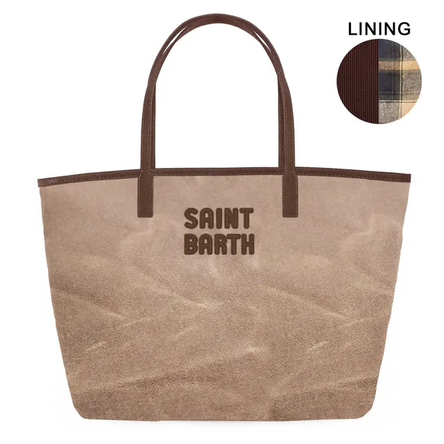 MC2 Saint Barth City Bag Mid Wax borsa nocciola marrone