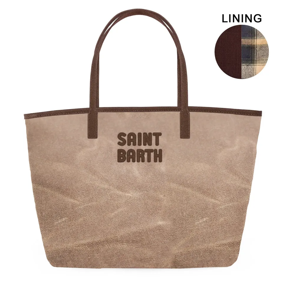 MC2 Saint Barth City Bag Mid Wax borsa nocciola marrone