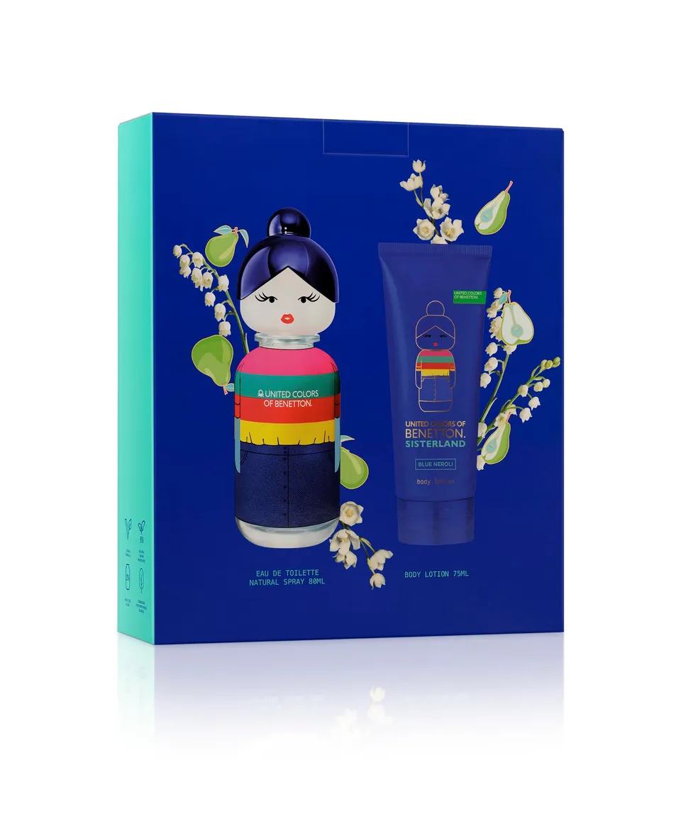Benetton Sisterland Blue Neroli profumo donna set 80+75 ml fresco