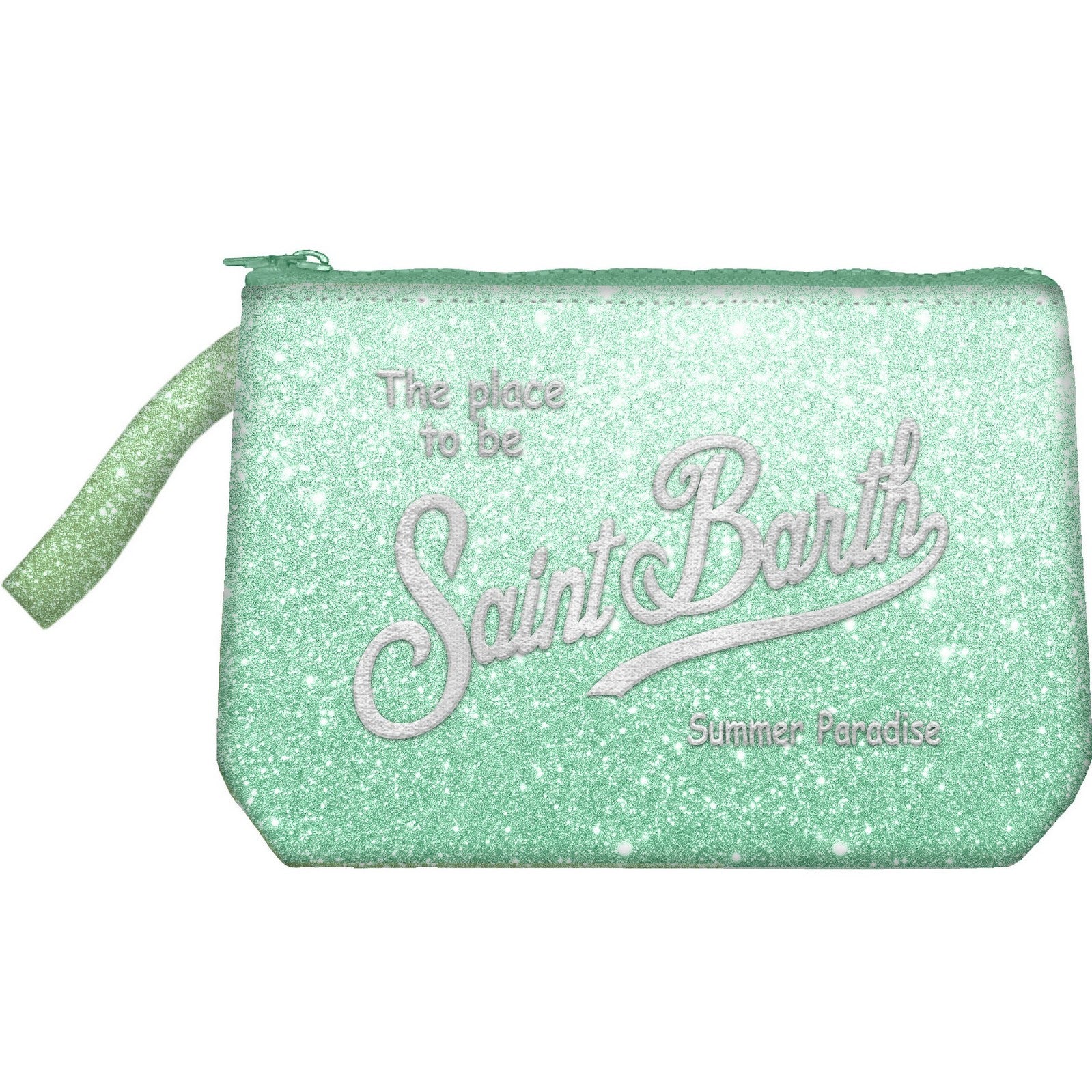 MC2 Saint Barth Aline Lurex L pochette verde acqua