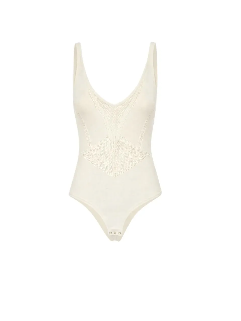 Elisabetta Franchi BK80W61E2 body avorio maglia traforata