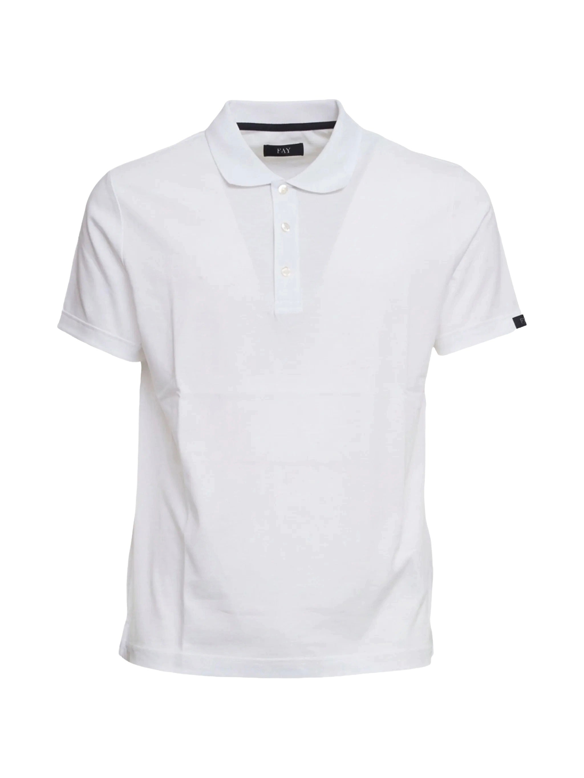 Fay NPMB2521340UC polo bianco cotone regular